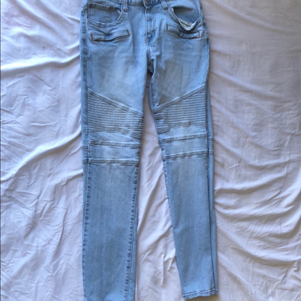 Forever 21 Skinny Moto Jeans
